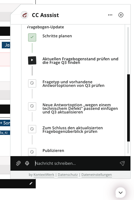 Fragebogen-Update: Schritte im Überblick