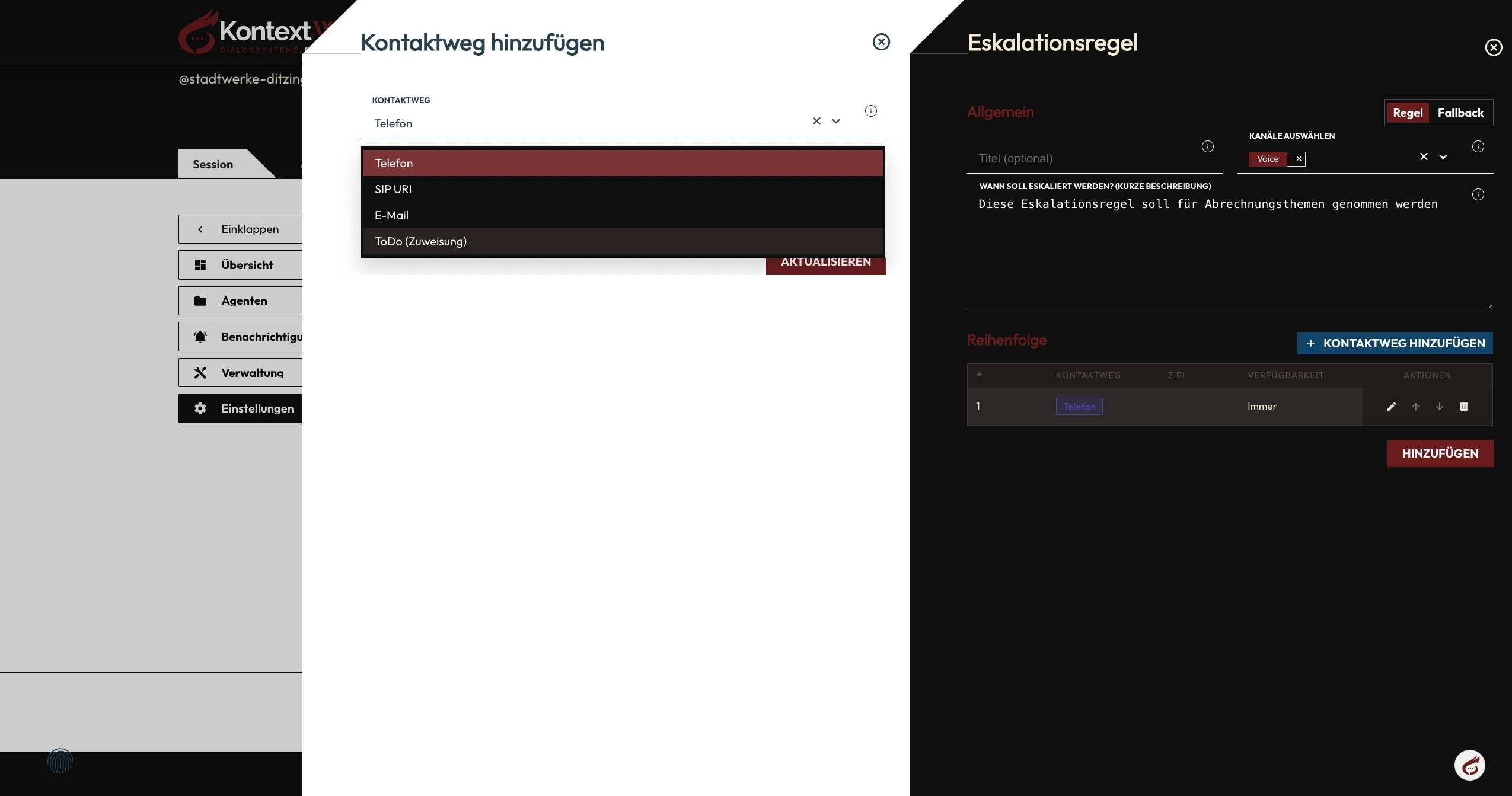 Plattform Control: Eskalationsregeln und Kontaktwege