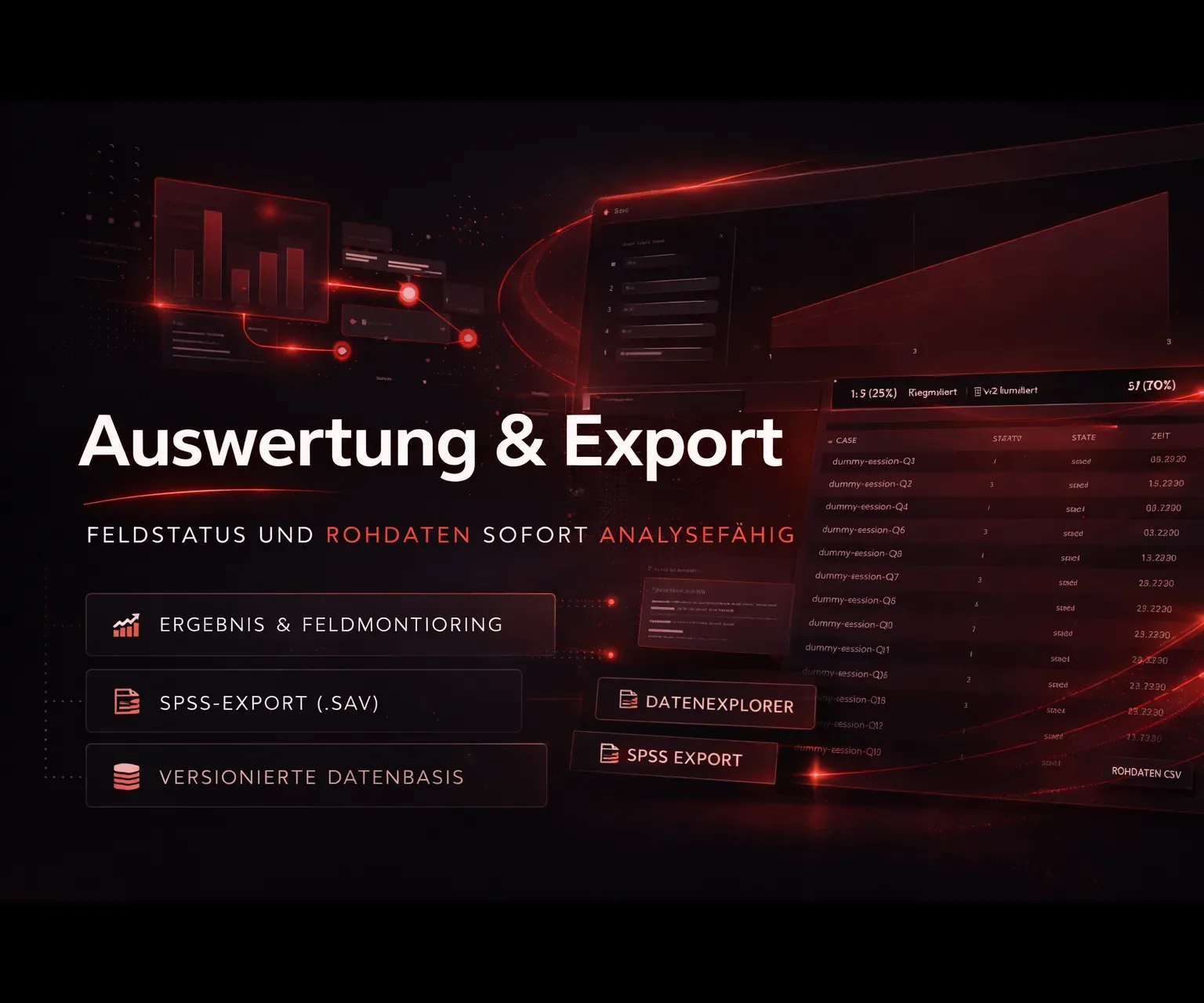 Feature-Kachel: Auswertung & Export